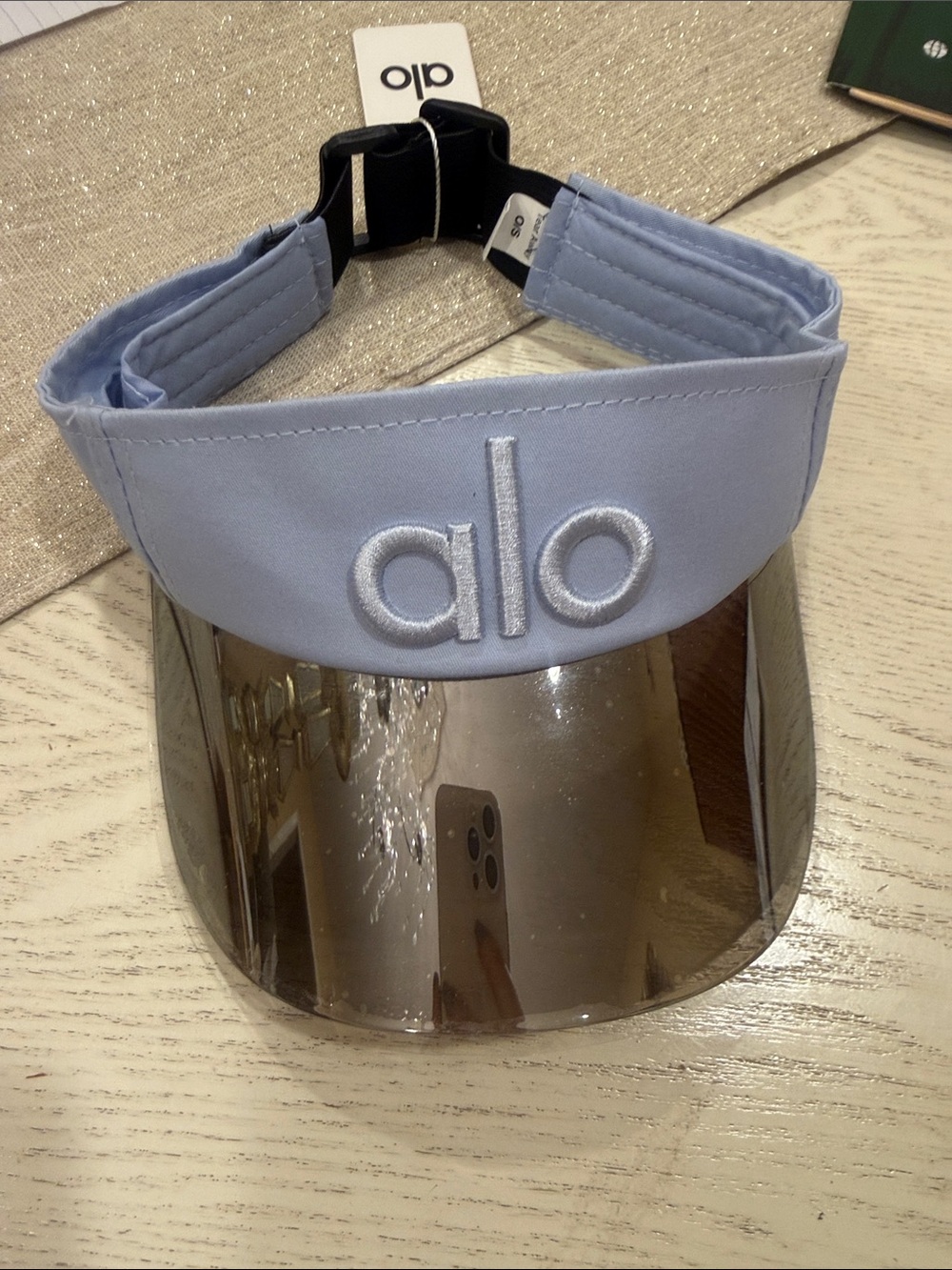 ALO Yoga  Light Blue Visor with Reflective Shield
